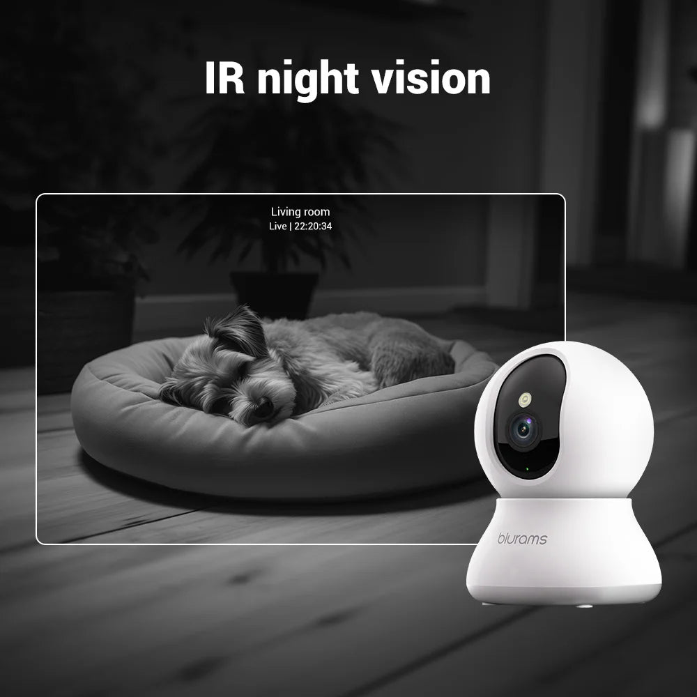 blurams Pet Camera 2K, 360° Indoor Security Camera, Dog Camera with Phone App, PTZ Cameras for Home Security Indoor, 2-Way Audio Deals 4 U   Deals 4 U