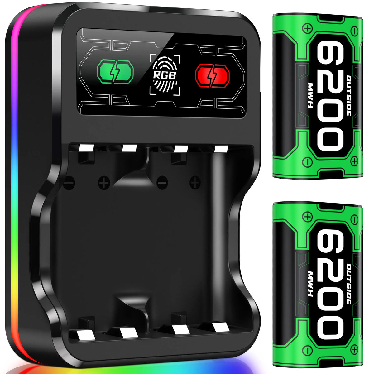 BEBONCOOL X248 2*6200 mWh Rechargable Batteries Pack For XBOX Serise S/X and XBOX ONE S/X/Elite With＆ Chaging Cable Deals 4 U  Console Accessories Deals 4 U