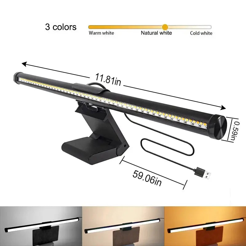 LED Desk Lamp Monitor Light Bar Eye-Care Stepless Table Lamp Dimming Lighting Computer Monitor Screen Light Bar for Work Gaming Deals 4 U  RGB Hexagon Wall Lights Deals 4 U