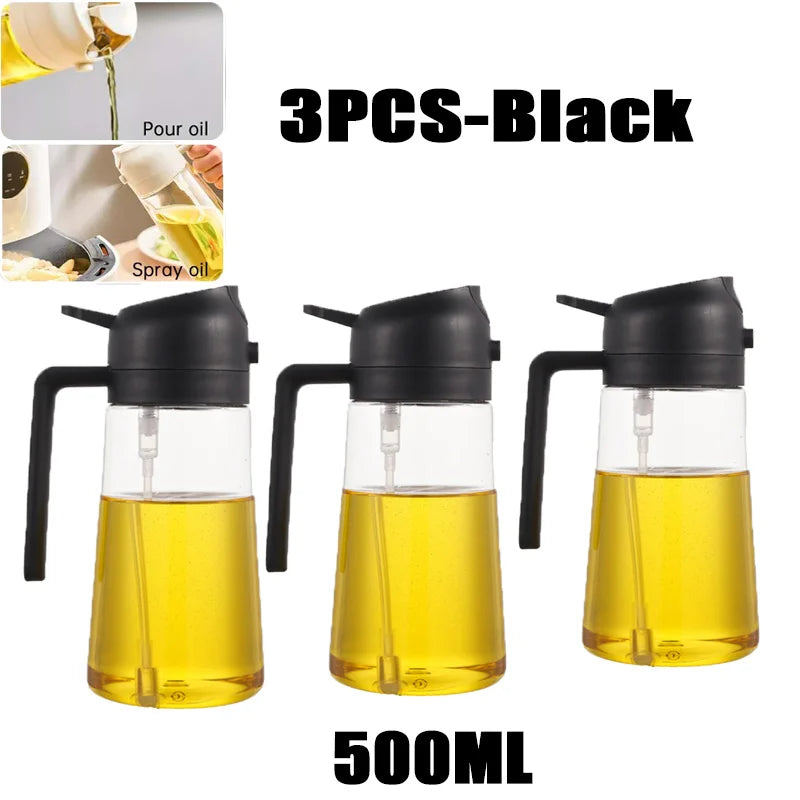 200/300/500ml Oil Spray Bottle BBQ Cooking Olive Oil Sprayer Plastic Baking Oil Spray Empty Bottle Vinegar Bottle Or  Oil brush Deals 4 U   Deals 4 U