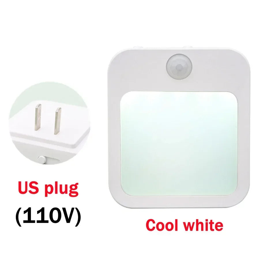 Motion Sensor LED Night Lights EU Plug Dimmable Cabinet Light for Baby Bedside Bedroom Corridor Wireless Night Lamp Lighting Deals 4 U   Deals 4 U