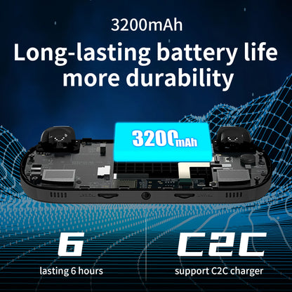 ANBERNIC RG40XX H Handheld Games Console 4.0" IPS Screen Linux 64-bit Multicolor LED Lights Retro Gaming Console Over 5000 Games