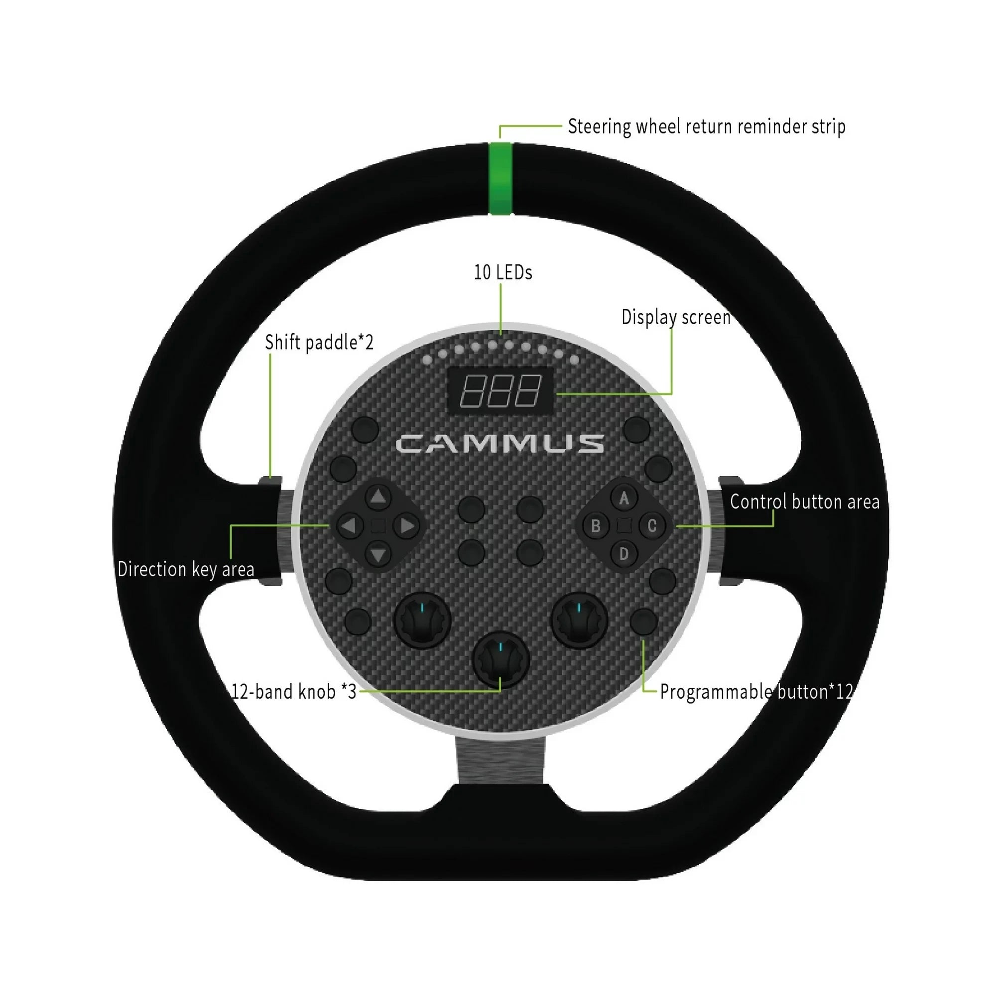 CAMMUS C5 2 in 1  5nm Direct Drive System Base Gaming Steering Wheel Racing Simulator PC Car Wheel Racing Simulator Deals 4 U   Deals 4 U