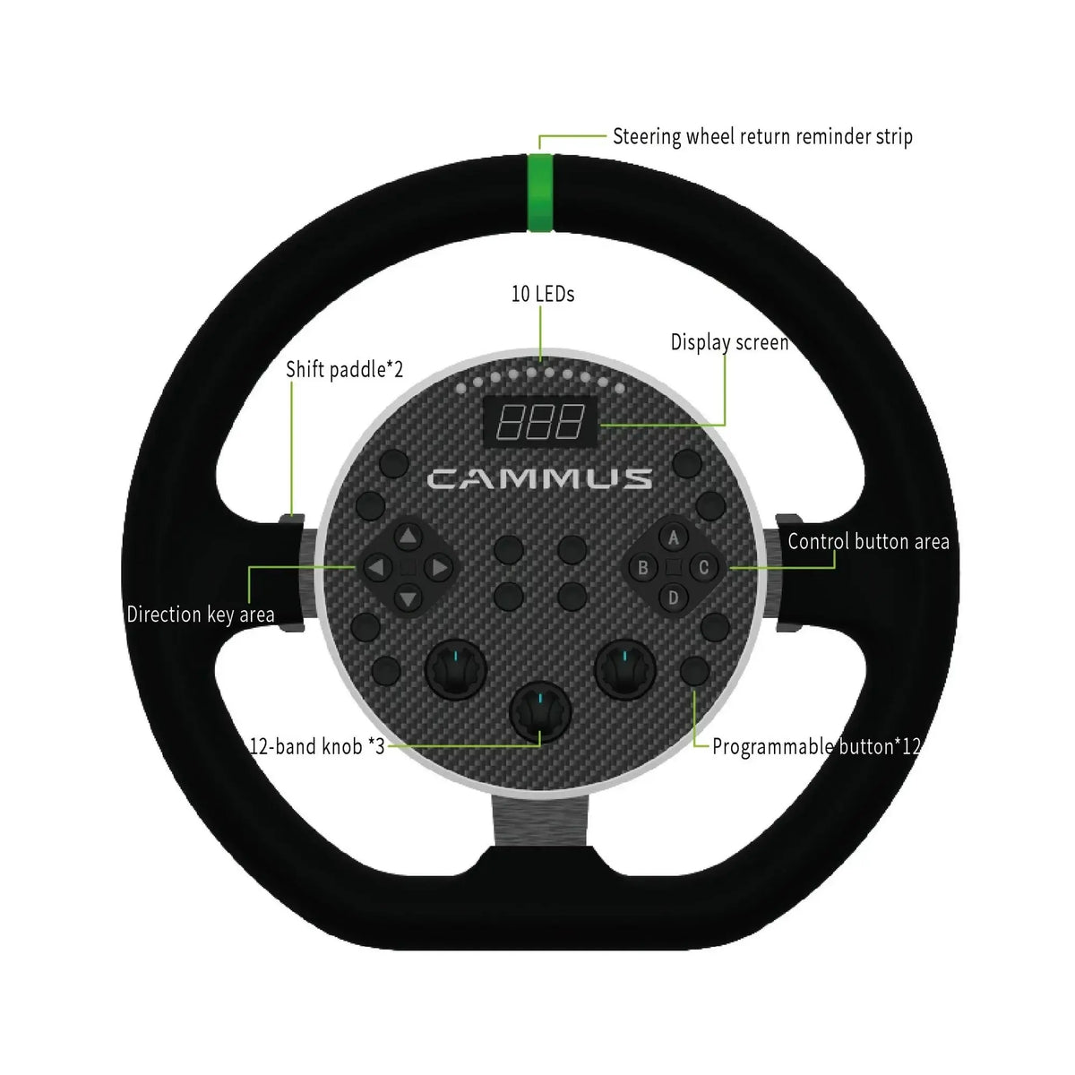 CAMMUS C5 2 in 1  5nm Direct Drive System Base Gaming Steering Wheel Racing Simulator PC Car Wheel Racing Simulator Deals 4 U  Gaming Accessories Deals 4 U