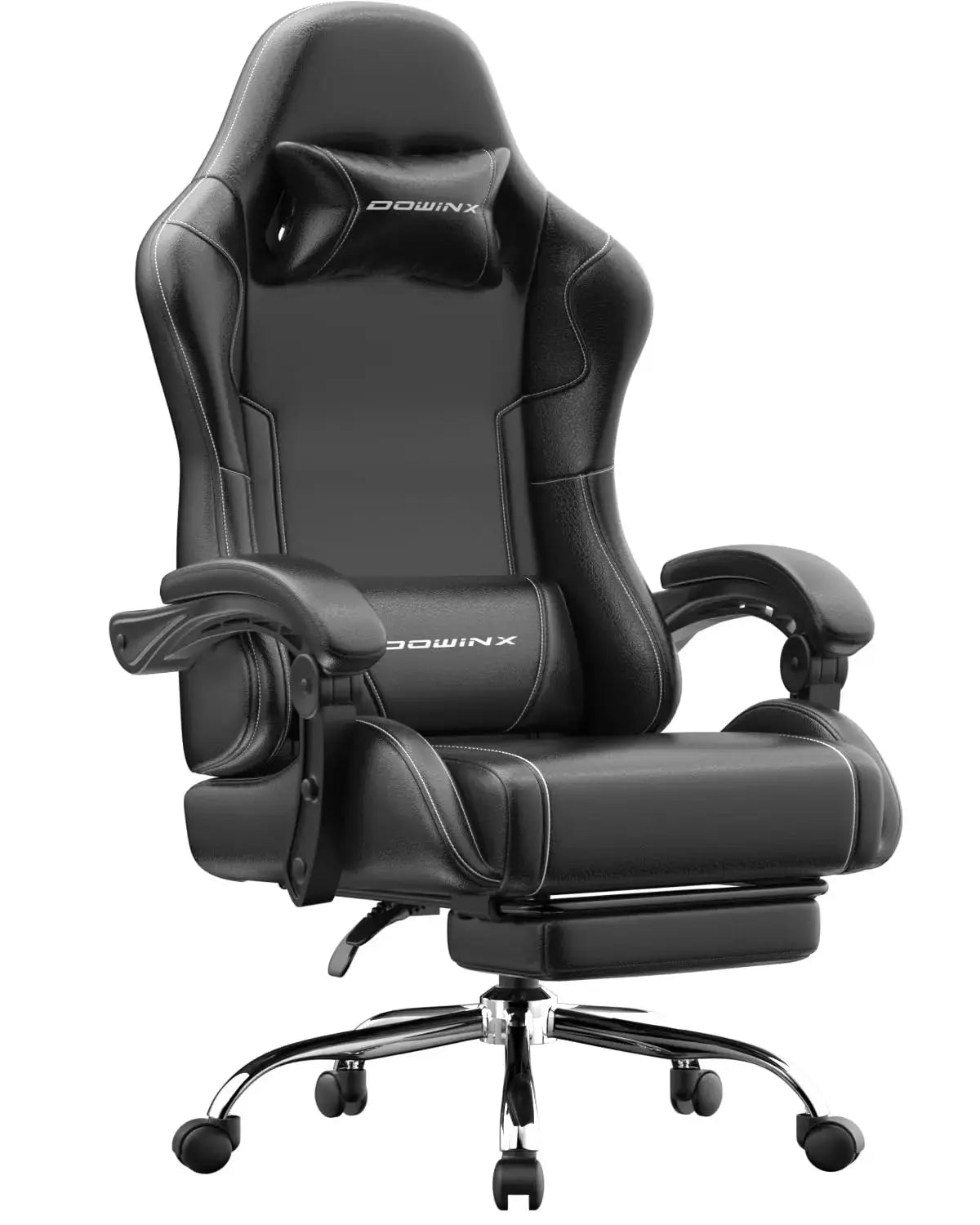 Ergonomic Gaming Chair with Footrest, Massage Lumbar Support, Adjustable Height & Headrest Pillow, Customized Deals 4 U  Gaming Accessories Deals 4 U