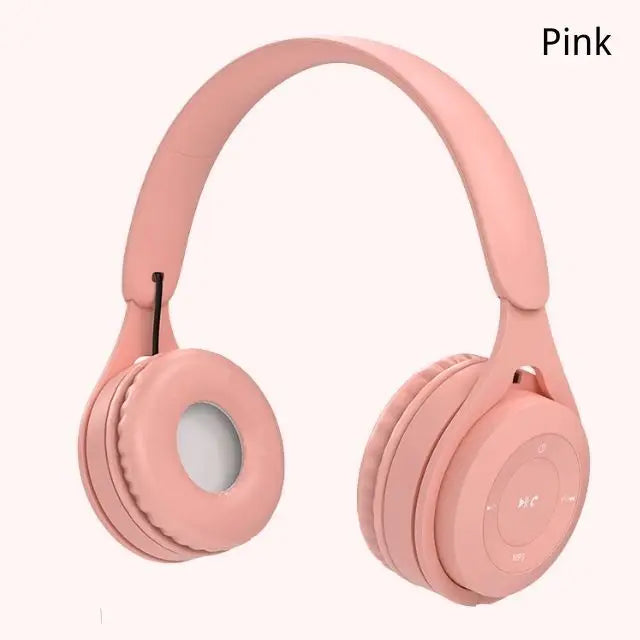 Wireless Bluetooth Headphone  Macaron Headphones Stereo Headband Gaming Headset with Mic Gamer Girl Gift for Mobile Tablet