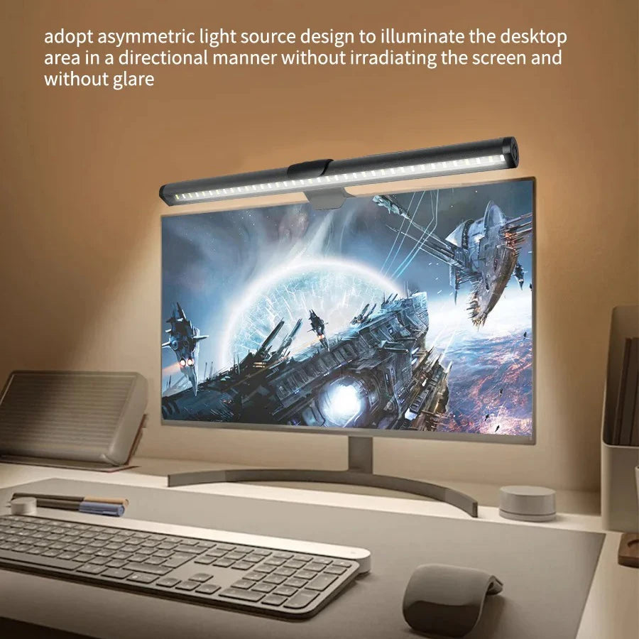 30/40cm Monitor PC Screen Light LED Dimming Learning Reading Lighting Dimmable USB Night Light Bar Touch Eye Protection Light Deals 4 U   Deals 4 U
