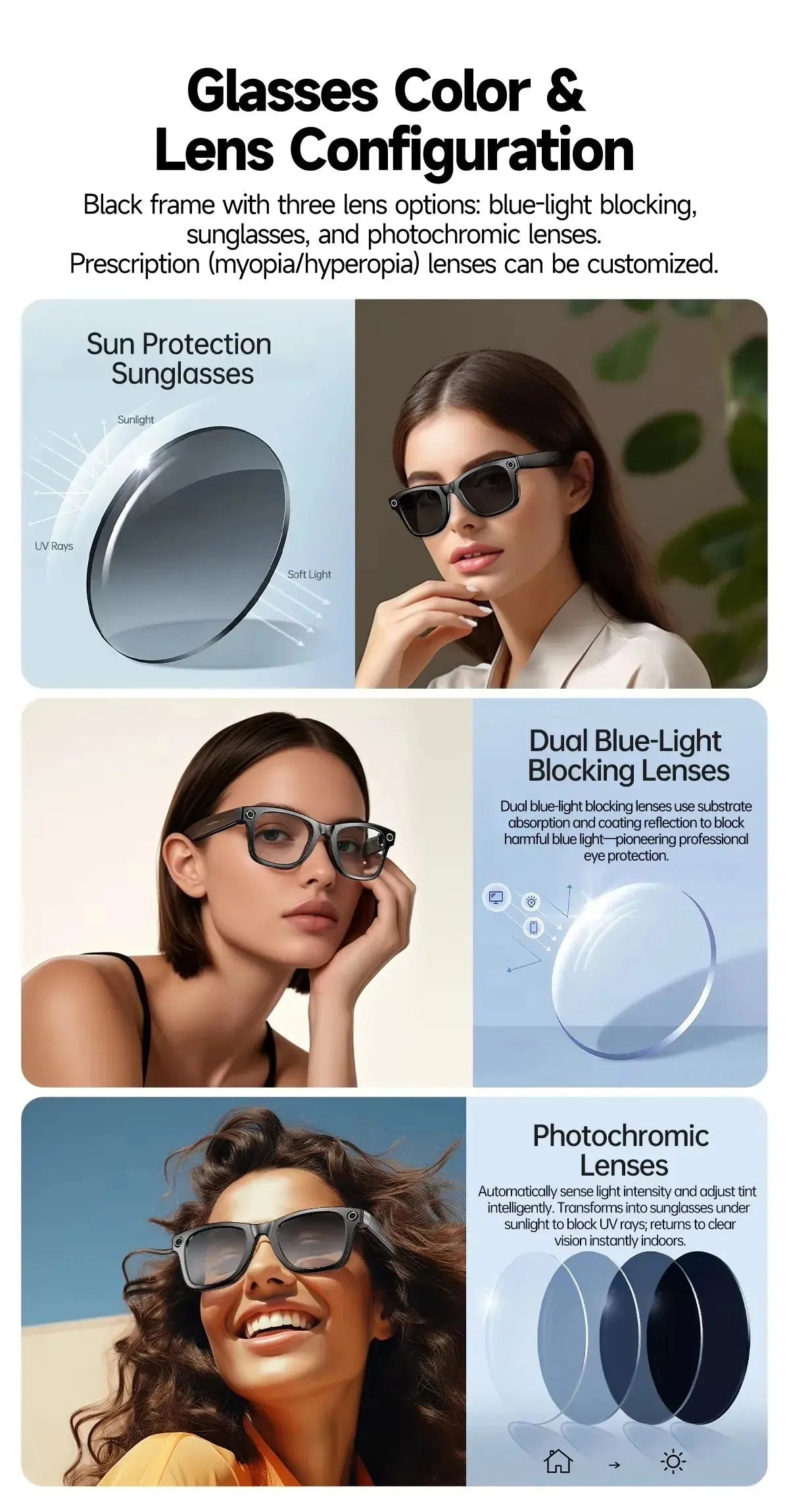 W610 AI Smart Glasses with Video Camera 800W Outdoor Sunglasses Wi-Fi Transfer BT Calling Audio Record Smart Wearable Headset Deals 4 U  Gaming Accessories Deals 4 U