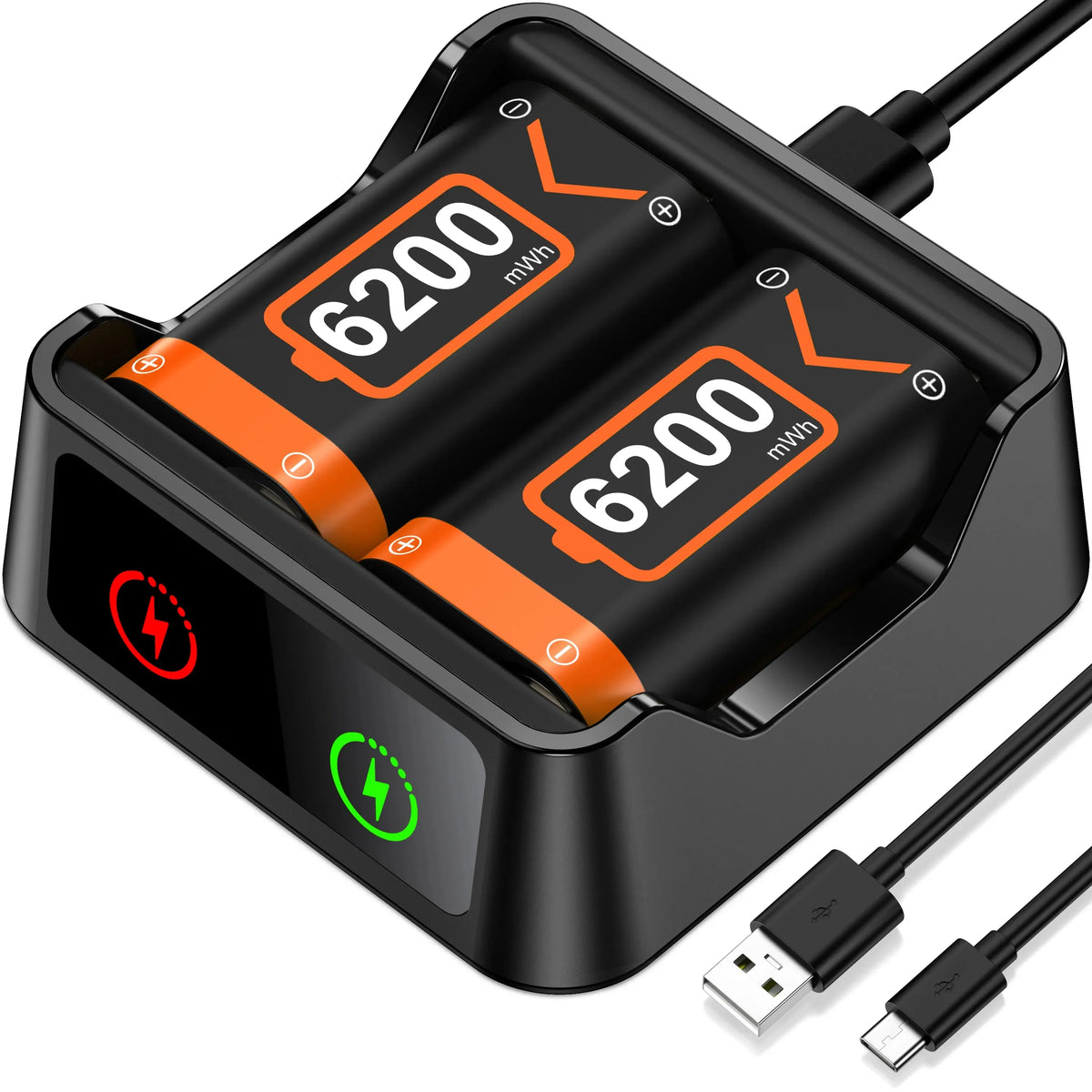 BEBONCOOL X248 2*6200 mWh Rechargable Batteries Pack For XBOX Serise S/X and XBOX ONE S/X/Elite With＆ Chaging Cable Deals 4 U  Console Accessories Deals 4 U