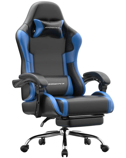 Ergonomic Gaming Chair with Footrest, Massage Lumbar Support, Adjustable Height & Headrest Pillow, Customized Deals 4 U  Gaming Accessories Deals 4 U