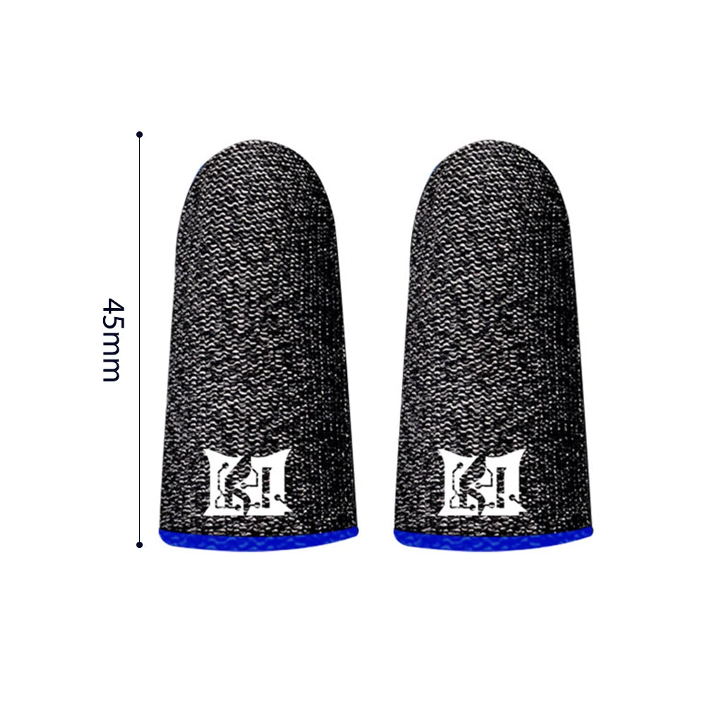 1Pair Finger Glove Fingertips Cot Sweatproof Gaming Finger Sleeves Breathable Game Controller Finger Sleeve for PUBG Mobile Game