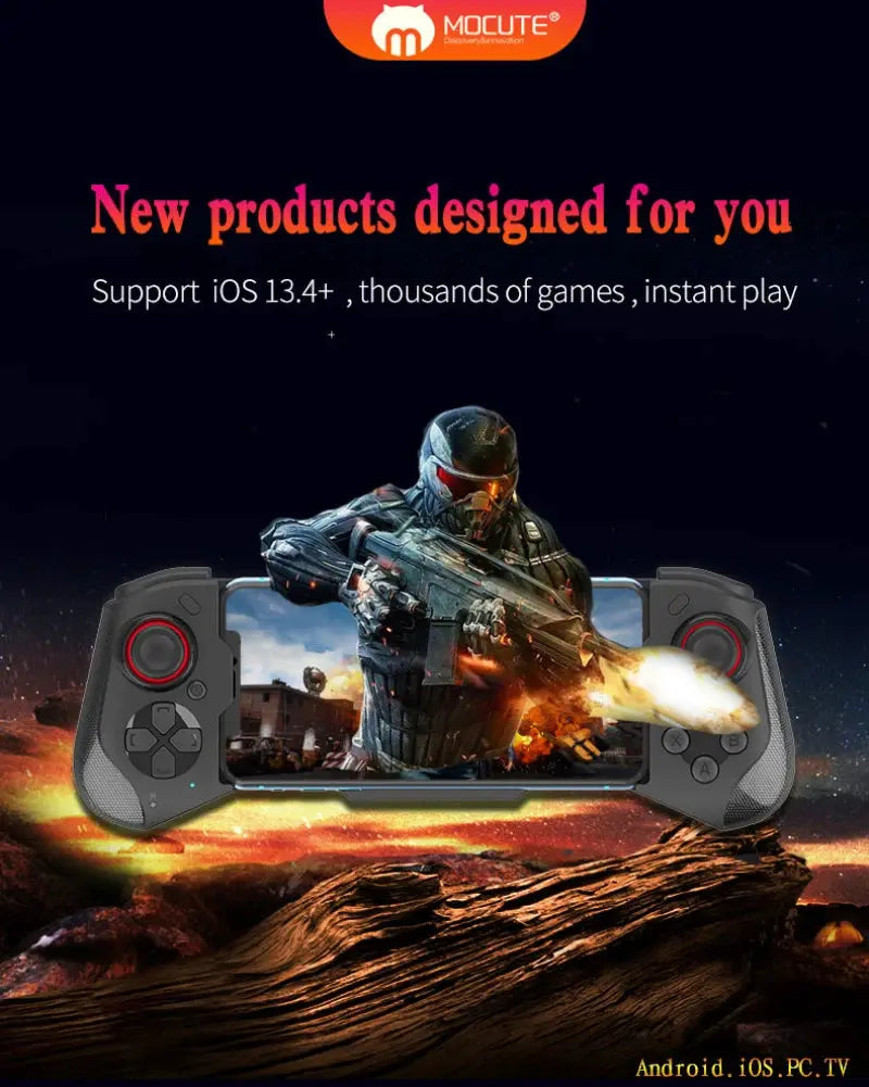 Gamepad For iPhone Android Cell Phone Control Bluetooth Controller Trigger Pubg Mobile Joystick Gaming Smartphone Mando Game Pad Deals 4 U  Mobile Gaming Deals 4 U
