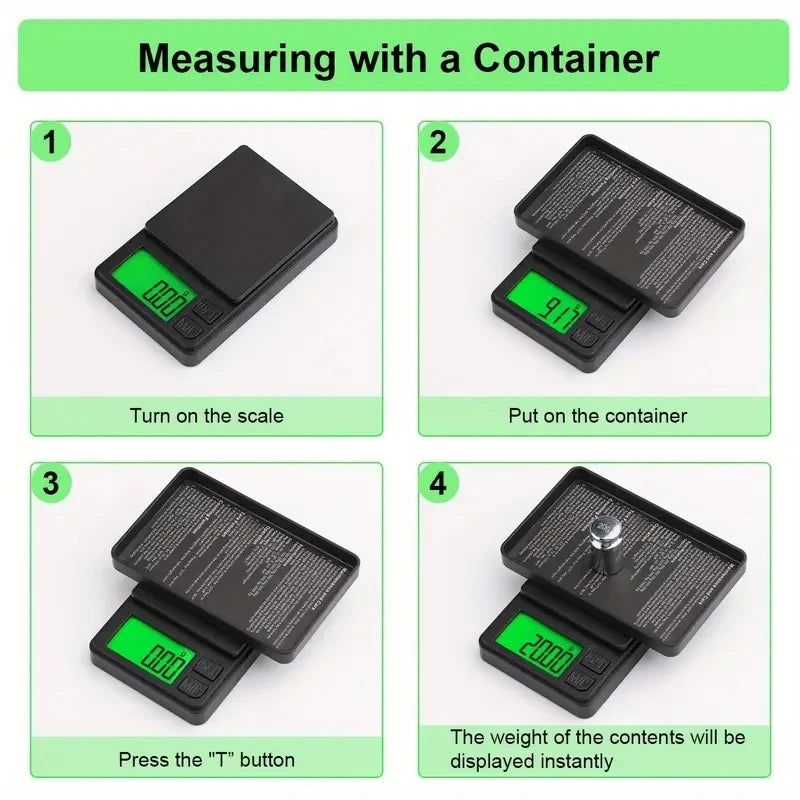 100/500g 0.01g mini digital scale high precision electronic pocket scale jewelry weight kitchen portable electronic scale Deals 4 U   Deals 4 U
