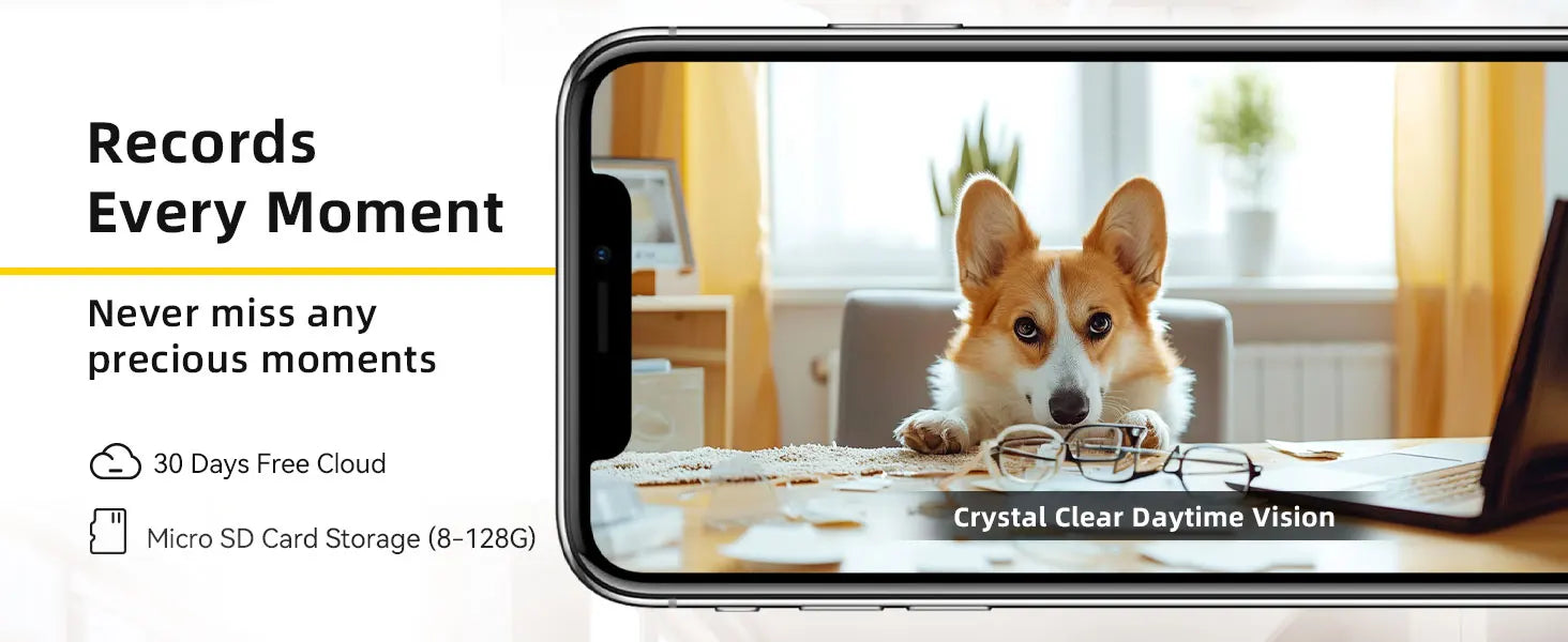 Boykeep 2K Pet Dog Camera with Phone App, 5G/2.4GHz WiFi Indoor Security Baby Camera, 360° Pan & Tilt, 2-Way Audio, Night Vision Deals 4 U   Deals 4 U
