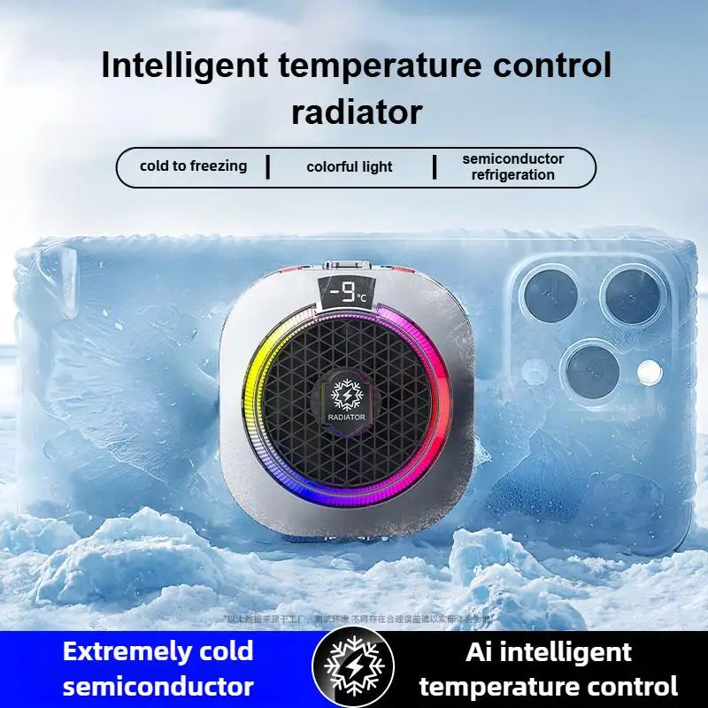 NEW TH16 Pro Mobile Cooler 24W Magnetic/Back-clip Ice Cooling Radiator Digital Display RGB Light Gaming Temperature Control Deals 4 U   Deals 4 U