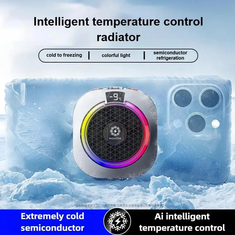 NEW TH16 Pro Mobile Cooler 24W Magnetic/Back-clip Ice Cooling Radiator Digital Display RGB Light Gaming Temperature Control Deals 4 U  Mobile Gaming Deals 4 U