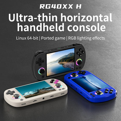 ANBERNIC RG40XX H Handheld Games Console 4.0" IPS Screen Linux 64-bit Multicolor LED Lights Retro Gaming Console Over 5000 Games