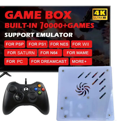 X8 Retro Game Console 4K HD 4G/8G RAM 60 Emulator 500GB Storage 70000+Classic Games For Wii PS2 DC PSP NGC XBOX Holiday Gift Deals 4 U  Gaming Accessories Deals 4 U