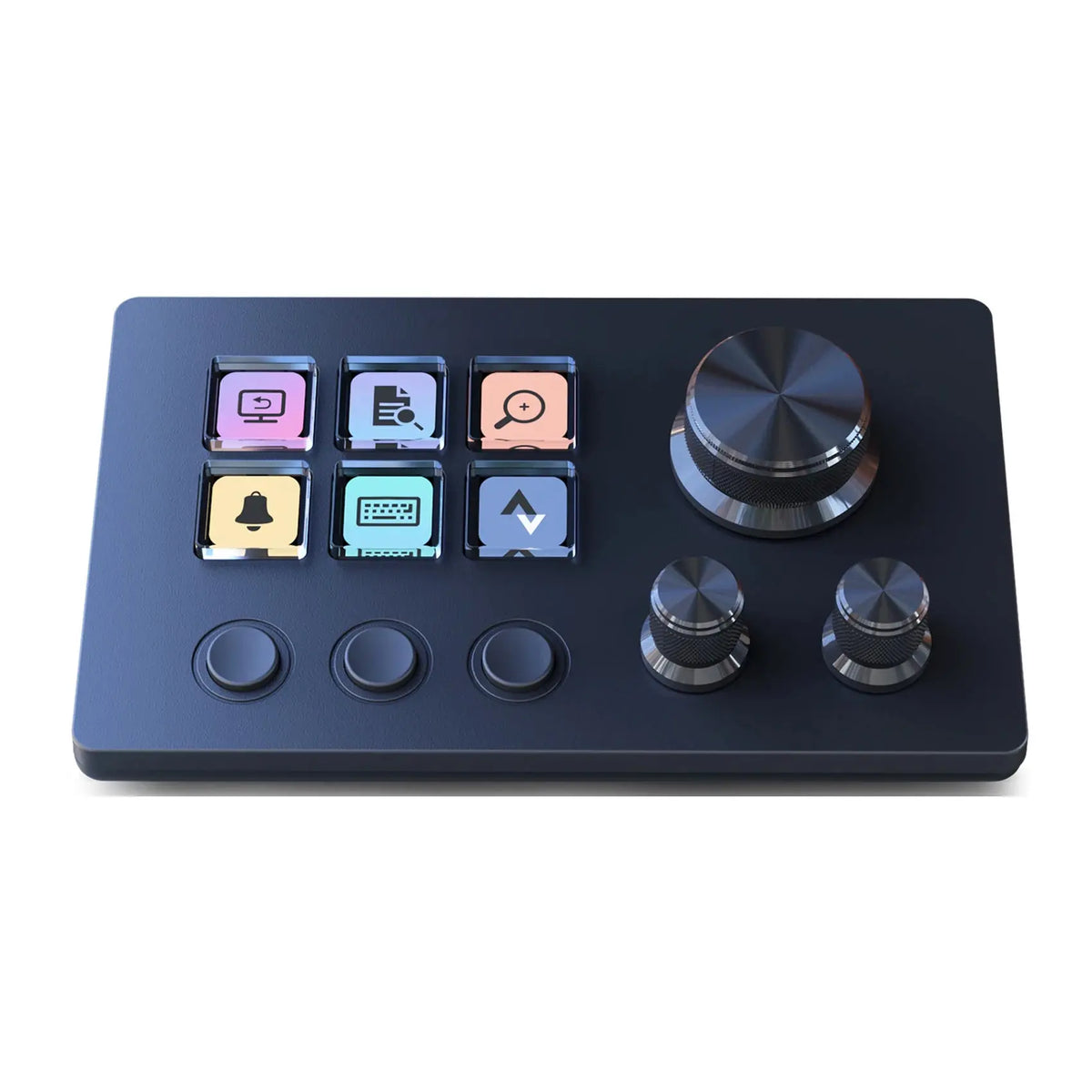 MiraBox N3 Macro Pad / Stream Deck, 6 Programmable LCD Keys, 3 Knobs, Visual Shortcuts, OBS Controller, Mac/Win Deals 4 U  Streaming Equipment Deals 4 U