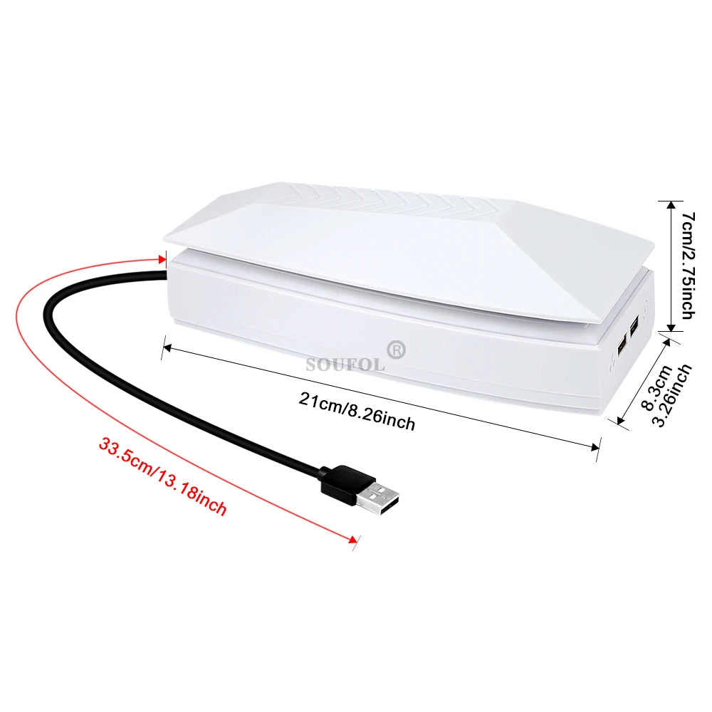New Upper Cooling Fan for PS5 PRO Console Base Game Cooler Stand Bracket with RGB Dustproof Atmosphere Colorful Lighting LED