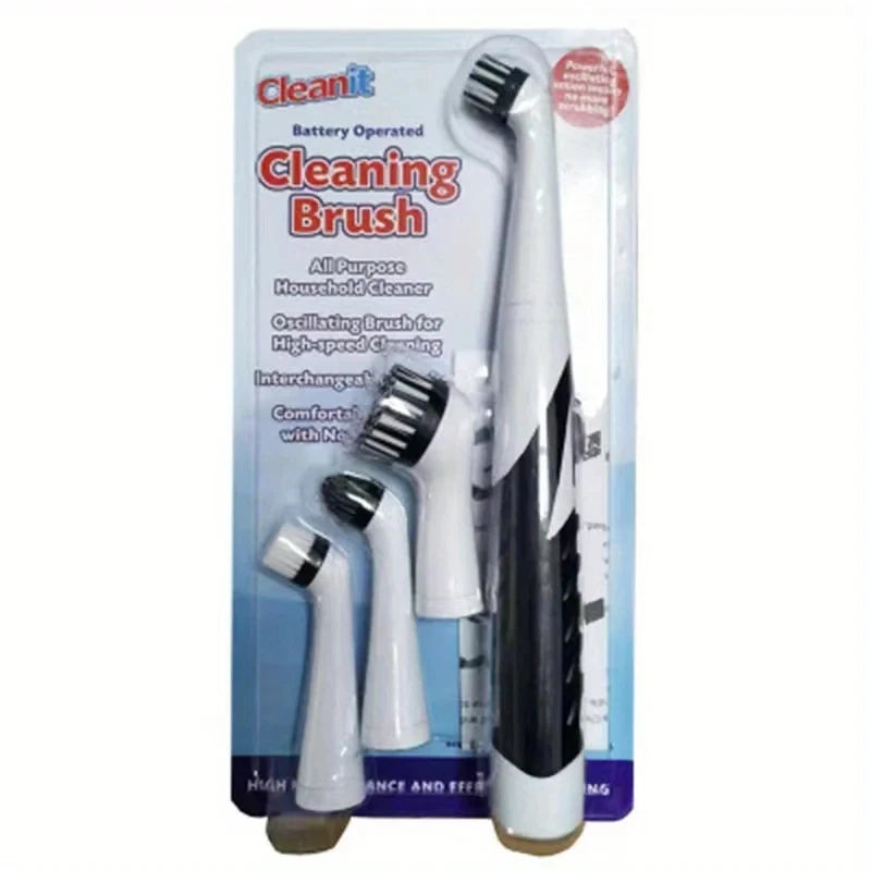 leaning brush Cleaning Tool With 4 Brushes Multifunctional Electric Cleaning Brush Cleaning Supplies Deals 4 U   Deals 4 U