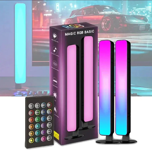 USB LED Light Bars RGB 16 Color Changing TV Backlights Music Sync Ambient Lamp Rhythm Strips for PC Gaming Room Bookshelf Decor Deals 4 U  RGB Hexagon Wall Lights Deals 4 U