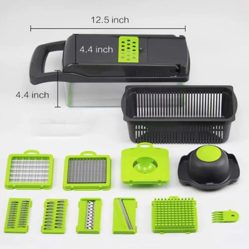 Upgraded Vegetable Chopper, Multi-Functional Easy Safe Kitchen Slicer Dicer for Fast Meal Preparation Deals 4 U   Deals 4 U