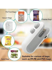 1pc Mini Food Sealer Machine, Portable Household Plastic Bag Sealing Device, Moisture-Proof & Fresh-Keeping Deals 4 U   Deals 4 U