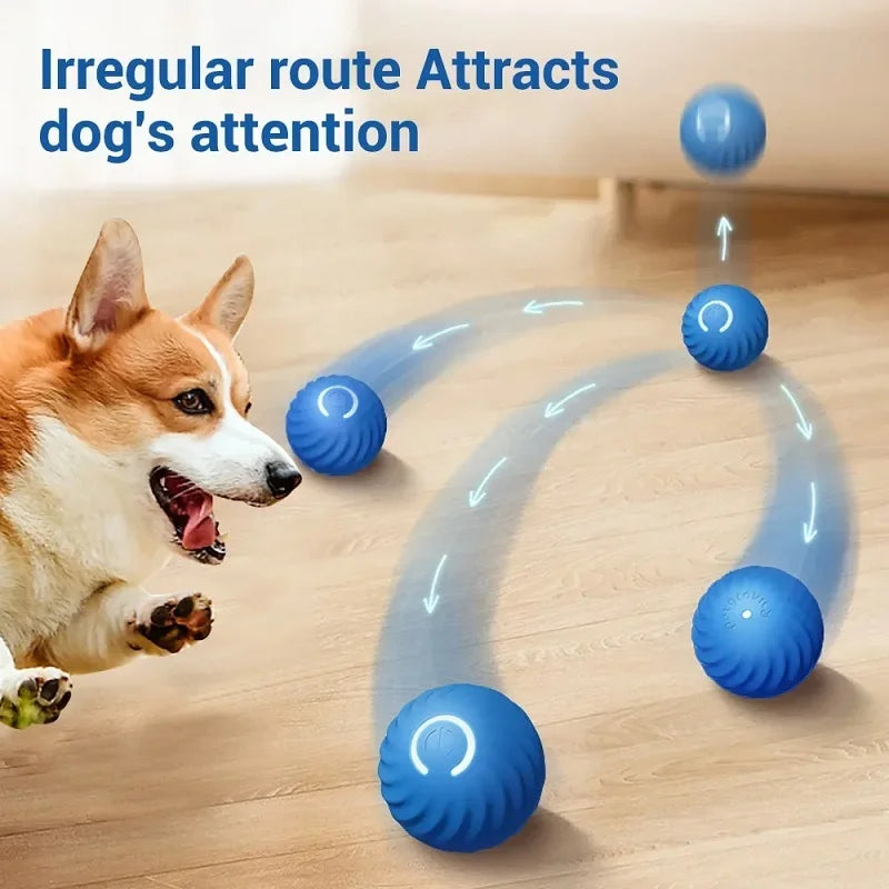 Dog Toy Ball Automatic Moving Bouncing Rolling Ball USB Smart puppy Interactive Dog Chew Toy Ball Deals 4 U   Deals 4 U