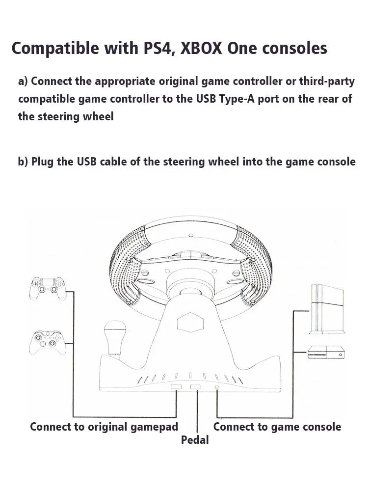 DATA FROG Racing Steering Wheel Vibration Controller Gaming Simracing Car Pedal For Switch  PS2 PS3 PS4 Xbox One PC Deals 4 U  Gaming Accessories Deals 4 U