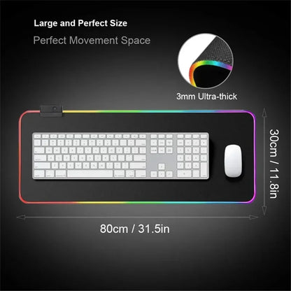 RGB Extended Hexagon Gaming Mouse Pad Rug Desk Mat Computer Accessories Anti-skid Offices Geometric Mousepad Luminous Game Mats