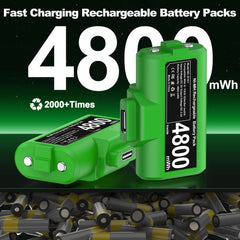 BEBONCOOL  2*4800mWh Rechargeable Battery For Xbox One Controller  Battery For Xbox Series X/S Gamepad Charger With Type-C Cable Deals 4 U   Deals 4 U