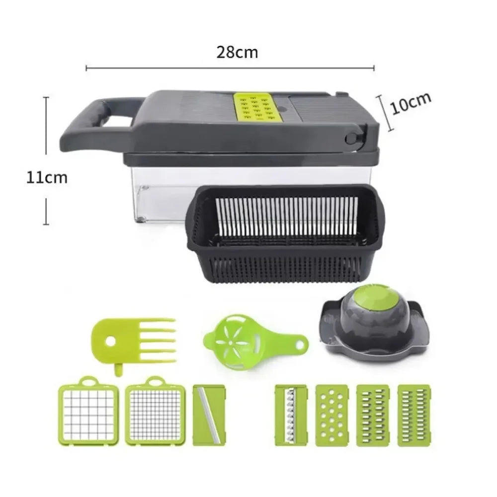 Multifunctional Vegetable Chopper Handle Food Grate Food Chopper Vegetable Slicer Dicer Cut 14/16 in 1 Kitchen Items Cocina Deals 4 U   Deals 4 U