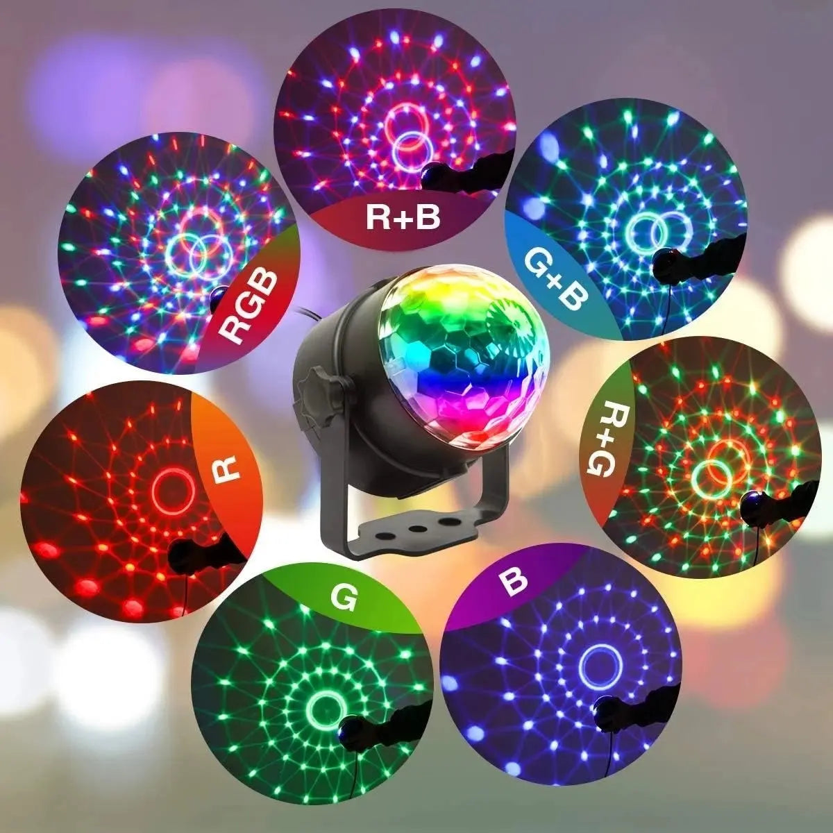 Strobe And Remote Control Disco Ball Ambiance Lights. Holiday Family Gatherings, Birthdays, Weddings, Bars, Clubs Deals 4 U  RGB Hexagon Wall Lights Deals 4 U