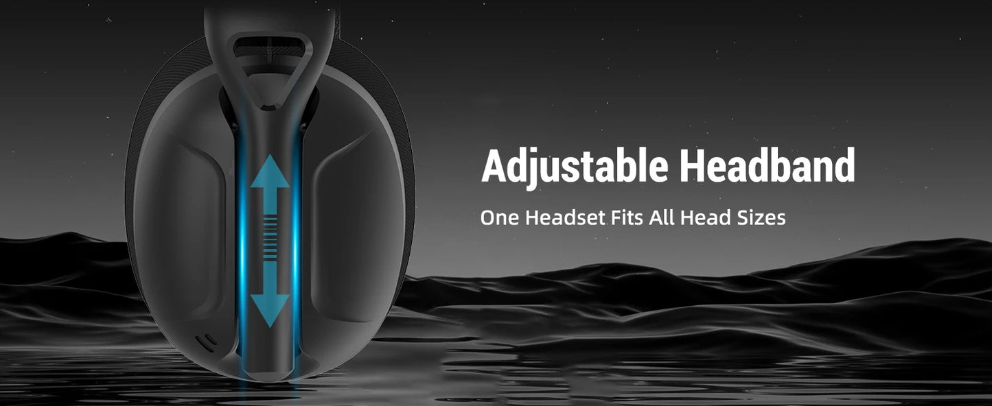 ATTACK SHARK L80 180g Ultra-Light Gaming Headset, Pluggable Microphone, Wired/Bluetooth/2.4G Wireless, 5.1 Channel Stereo Sound