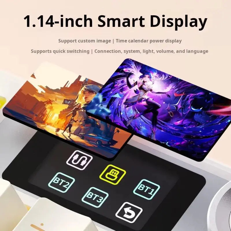 AULA F108Pro/F108 Wireless Bluetooth tri-mode connection, multi-functional display, Gasket structure, RGB lighting effects Deals 4 U  Streaming Equipment Deals 4 U