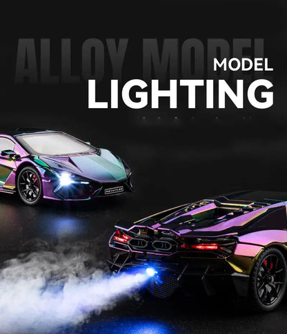 1:24 Lamborghini Revuelto With Spray Alloy Car Diecasts & Toy Vehicles Metal Toy Car Model Sound and light Collection Kids Toy Deals 4 U  Gaming Accessories Deals 4 U