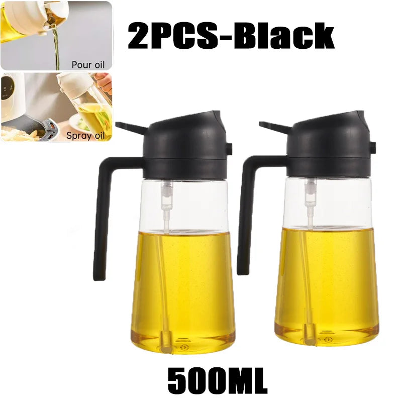 200/300/500ml Oil Spray Bottle BBQ Cooking Olive Oil Sprayer Plastic Baking Oil Spray Empty Bottle Vinegar Bottle Or  Oil brush Deals 4 U   Deals 4 U