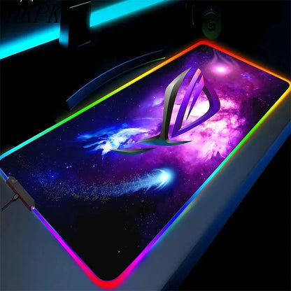Black Mouse Pad Asus Rgb Gaming Mause Mat Anime Mats Gamer Rug Pc Xxl Cute Pads Large Game Keyboard Carpet Backlight Mousepad Deals 4 U  Gaming Accessories Deals 4 U