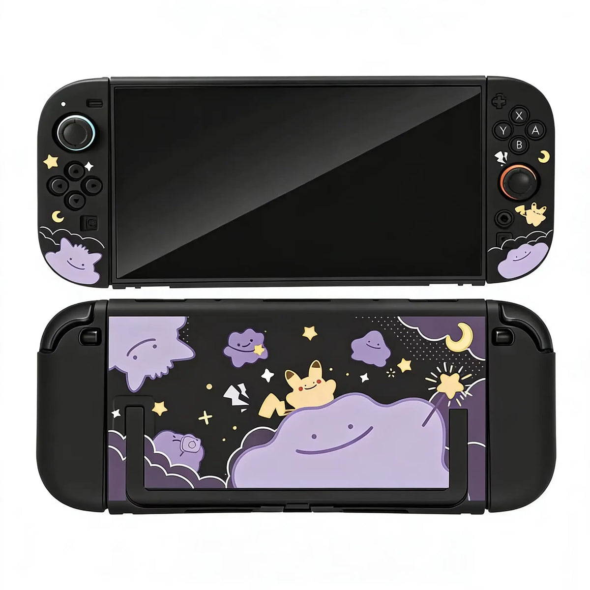 Cartoon Switch 2 Protective Case for Nintendo Switch 2 Glitter Purple Customize Joy-Con Console Case Can be inserted Dock Cover