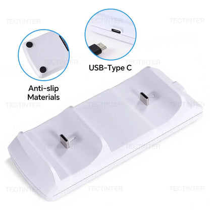 Dual Fast Charger for PS5 Wireless Controller Charging Dock Station Base Stand for Playstation 5 Gamepad Gaming Accessories Deals 4 U  Console Accessories Deals 4 U