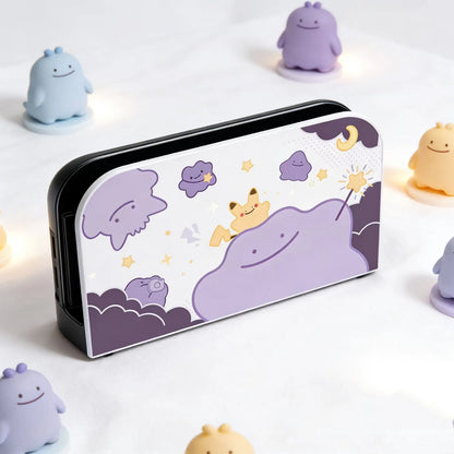 Cartoon Switch 2 Protective Case for Nintendo Switch 2 Glitter Purple Customize Joy-Con Console Case Can be inserted Dock Cover