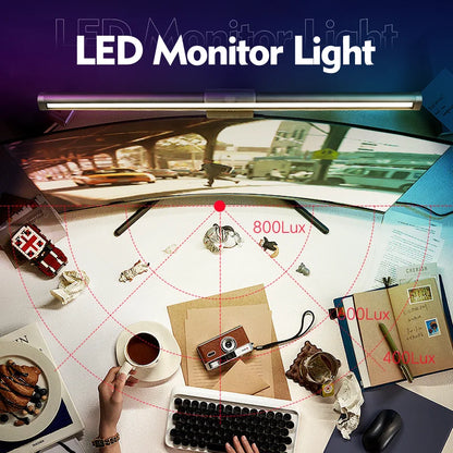 Led Curved Monitor Light Bar USB Table Lamp RGB Stepless Dimmable Hanging Office Desk Decorations Lighting For Computer Reading