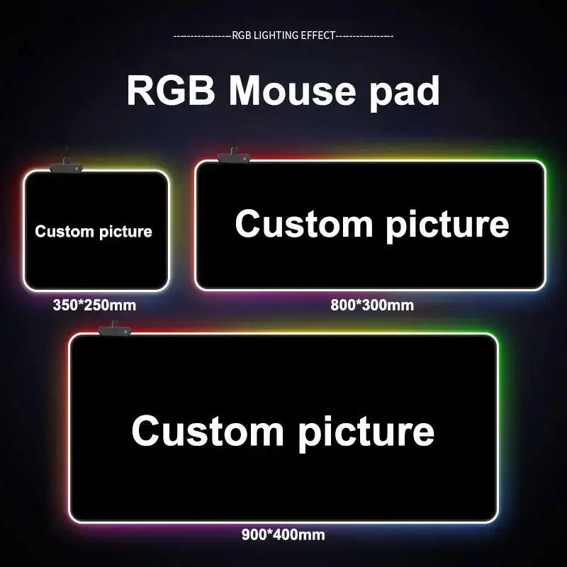 ROG ASUS Mouse Pad RGB Gamer Desk Mat Led Back Light Mousepad Setup Gaming Accessories Deskmat Big Colorful Mousepepad Backlight