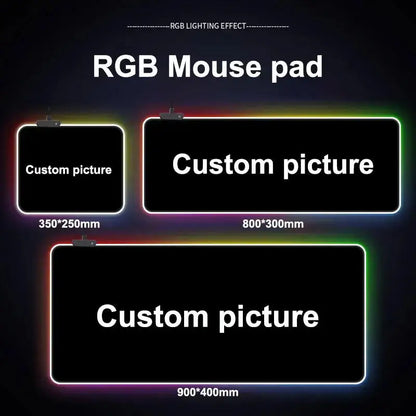 ROG ASUS Mouse Pad RGB Gamer Desk Mat Led Back Light Mousepad Setup Gaming Accessories Deskmat Big Colorful Mousepepad Backlight