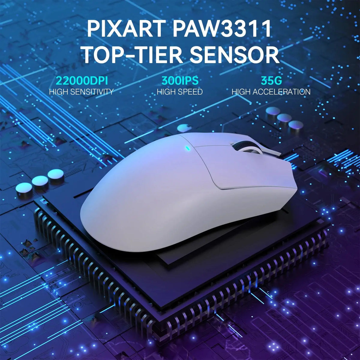 ATTACK SHARK X11 Lightweight Wireless Gaming Mouse with RGB Backlight Charging, Up to 22K DPI, PAW3311 Optical Sensor, HUYU Swit Deals 4 U  Gaming Accessories Deals 4 U