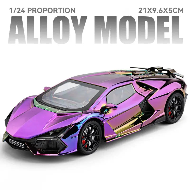 1:24 Lamborghini Revuelto With Spray Alloy Car Diecasts & Toy Vehicles Metal Toy Car Model Sound and light Collection Kids Toy Deals 4 U  Gaming Accessories Deals 4 U
