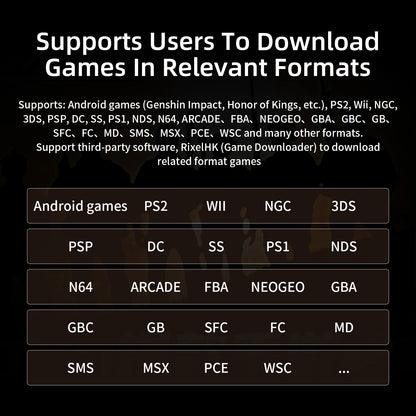 Anbernic RG Slide Retro Handheld Game Console 4.7" LTPS In-Cell Android Video Gaming Player Supports AI Assistant 1080p-Port Out