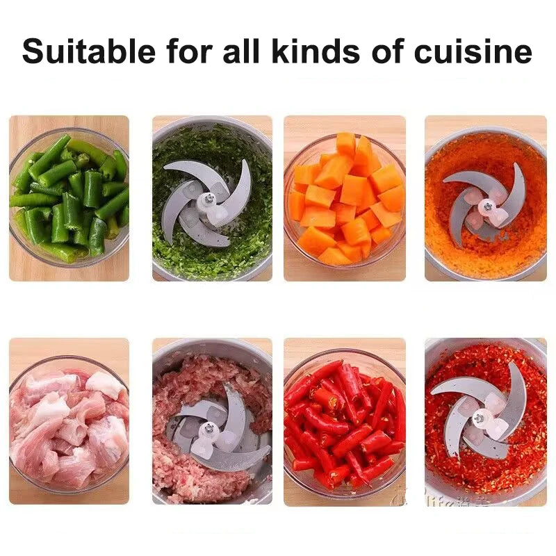 2L 3L 5L Household Stainless Steel Meat Grinder 500W High Power Blender Multifunctional Food Processor Food Chopper Electric Deals 4 U  Smart Home Gadget Deals 4 U