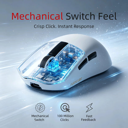 Ultra Light Gaming Mouse Wireless 59g 12000DPI 3-Mode Connection PAW3311 Sensor RGB Base Station Smart Display Professional Mouse Gamer